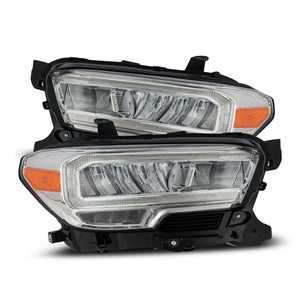 AlphaRex 2016 - 2023 Toyota Tacoma LUXX-Series Crystal Headlights - Chrome