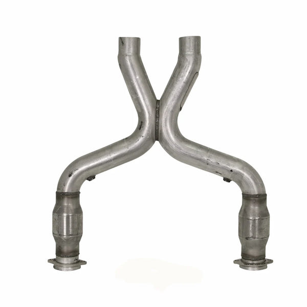 BBK 2011 - 2014 Mustang 5.0 Short Mid X Pipe With Catalytic Converters 3.0 For BBK Long Tube Headers