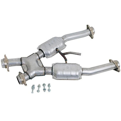 BBK 94-95 Mustang 5.0 Short Mid X Pipe With Catalytic Converters 2-1/2 For BBK Long Tube Headers