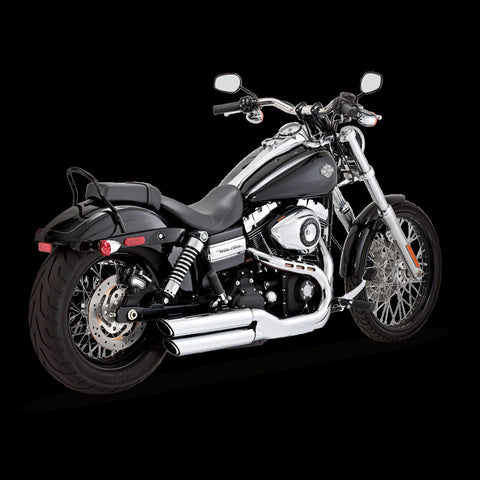 Vance & Hines Harley Davidson Dyna Fatbob / Wide Glide 2008 - 2017 3In Twin Slash Slip-On Exhaust