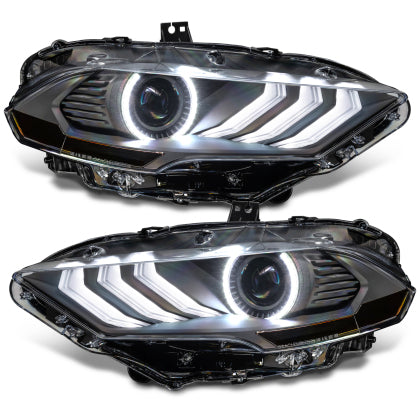 Oracle Lighting 2018 - 2023  Ford Mustang Dynamic ColorSHIFT LED Headlights - Black Series