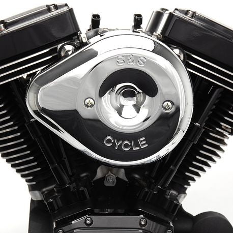 S&S Cycle Stealth Air Cleaner Kit with Chrome Teardrop Cover for 2017 + Harley Davidson® M8 Models