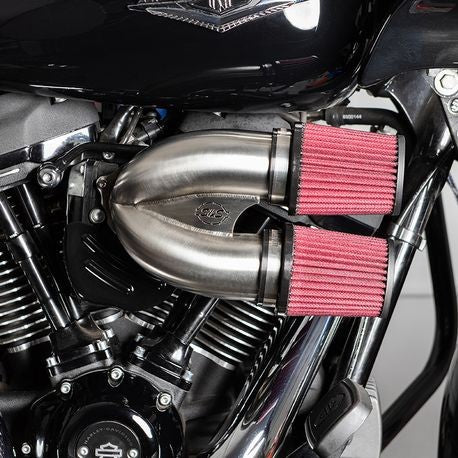 S&S Cycle 2017 - 2020 Harley Davidson M8 Models Tuned Induction Air Cleaner Kit - Stainless Steel