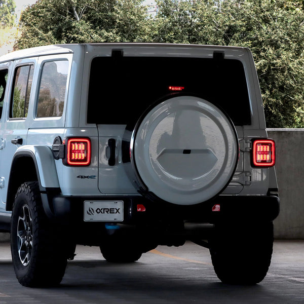 Alpharex 2018 + Jeep Wrangler JL NOVA-Series LED Tail Lights - Clear