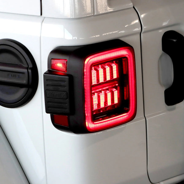 Alpharex 2018 + Jeep Wrangler JL NOVA-Series LED Tail Lights - Clear