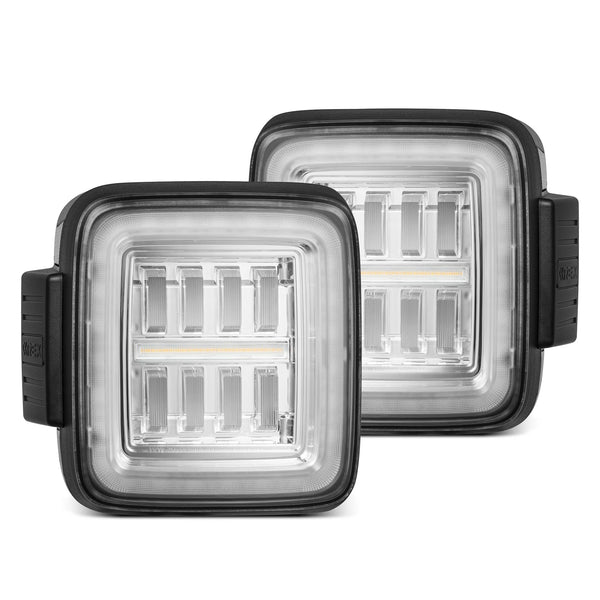 Alpharex 2018 + Jeep Wrangler JL NOVA-Series LED Tail Lights - Clear