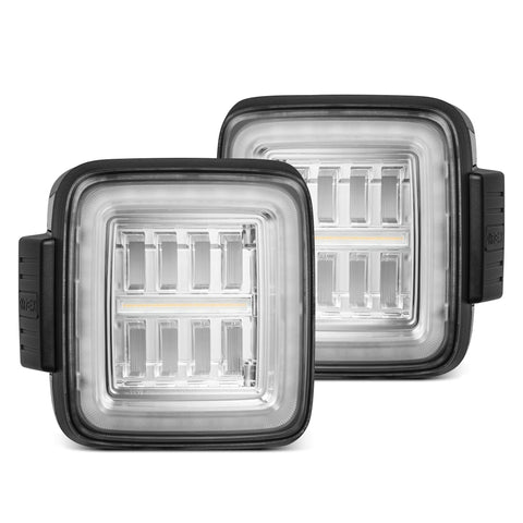 Alpharex 2018 + Jeep Wrangler JL NOVA-Series LED Tail Lights - Clear