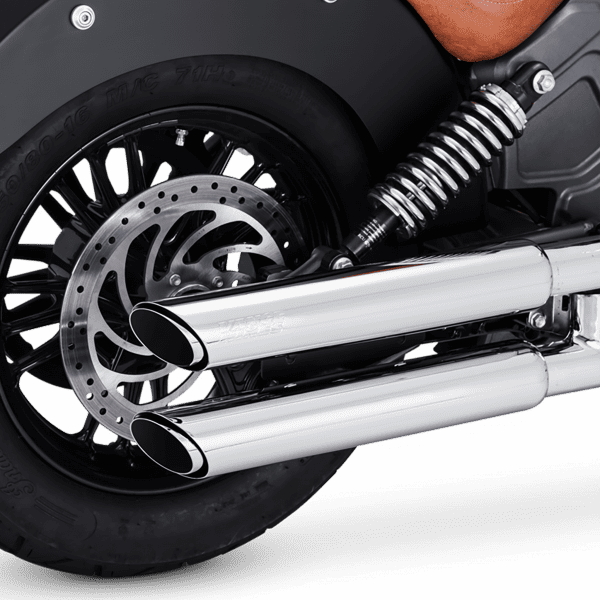 Vance & Hines Indian Scout 2015 - 2023 Chrome Twin Slash 3" Slip-On Exhaust