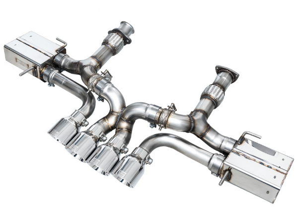 AWE 2023 + Chevrolet C8 Corvette Z06 5.5L SwitchPath Exhaust System - Chrome Silver Tips