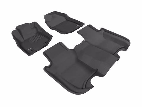 3D MAXpider 2009-2013 Honda Fit Kagu 1st & 2nd Row Floormats - Black