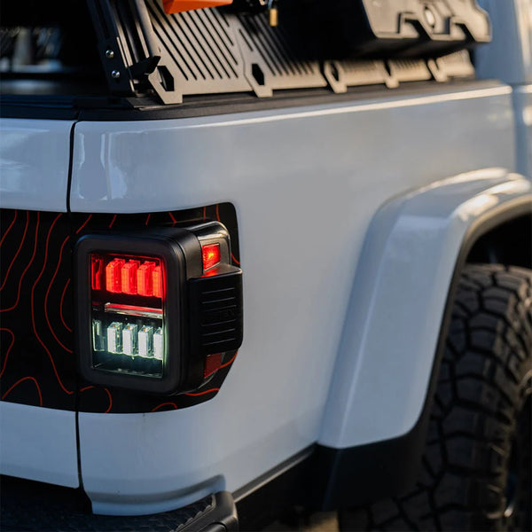 AlphaRex 2019 + Jeep Gladiator JT Nova-Series Prismatic LED Tail Lights - Alpha-Black