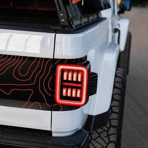 AlphaRex 2019 + Jeep Gladiator JT Nova-Series Prismatic LED Tail Lights - Alpha-Black