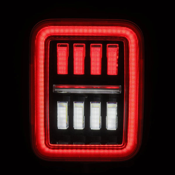 AlphaRex 2019 + Jeep Gladiator JT Nova-Series Prismatic LED Tail Lights - Black-Red