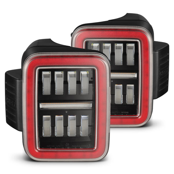 AlphaRex 2019 + Jeep Gladiator JT Nova-Series Prismatic LED Tail Lights - Black-Red