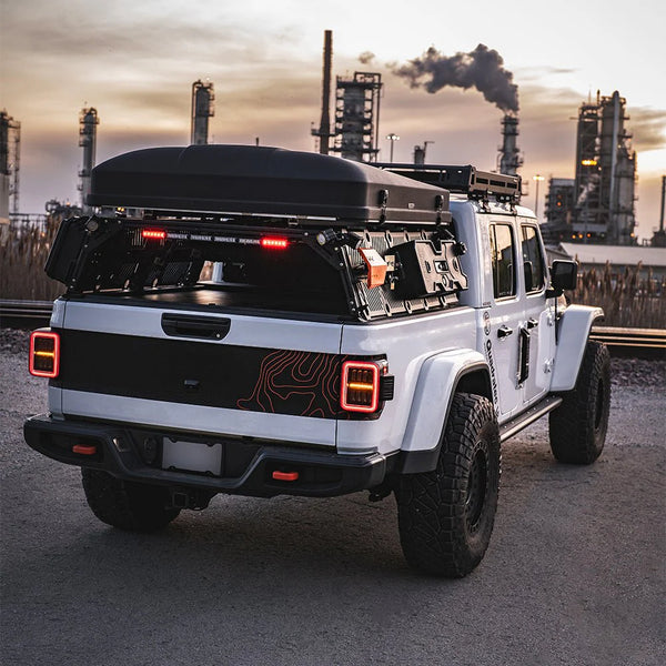 AlphaRex 2019 + Jeep Gladiator JT Nova-Series Prismatic LED Tail Lights - Black-Red