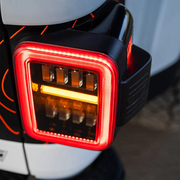 AlphaRex 2019 + Jeep Gladiator JT Nova-Series Prismatic LED Tail Lights - Black-Red