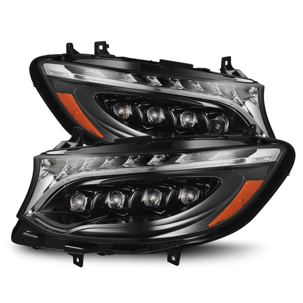 AlphaRex 2019 - 2024 Mercedes-Benz Sprinter NOVA-Series LED Projector Headlights Alpha-Black