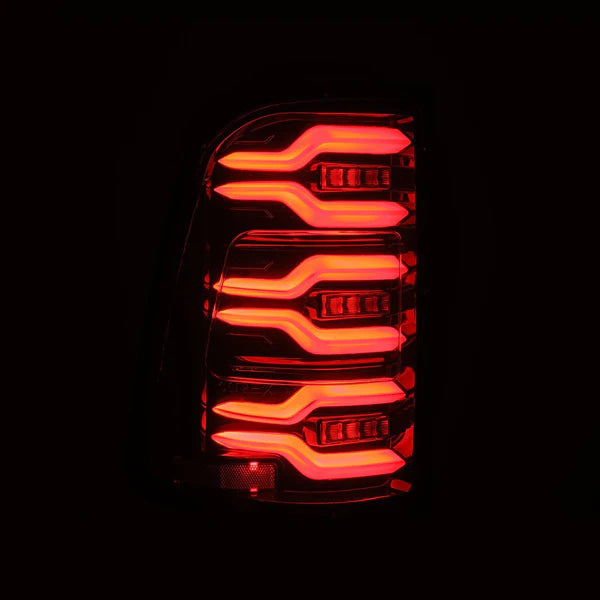 AlphaRex 2019 - 2024 Dodge Ram 1500 Luxx-Series LED Tail Lights Alpha-Black w/Activ Light/Seq Signal