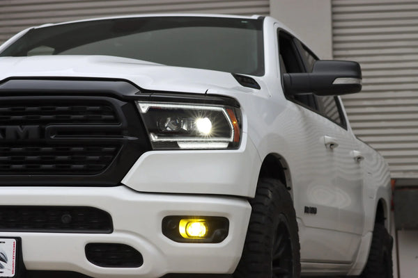 AlphaRex 2019 + Ram 1500 LUXX LED Projector Headlights Alpha Black
