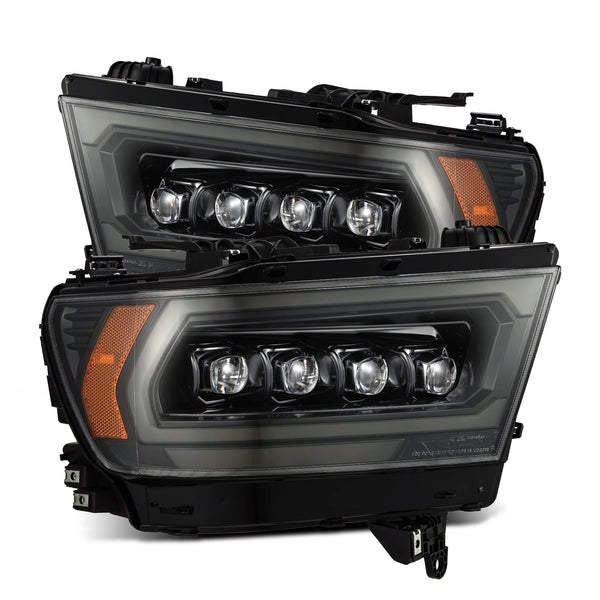 AlphaRex 2019 + Dodge Ram 1500 (No Clsc/Ltd/TRX) NOVA-Series LED Proj Headlight Alpha-Black (Converter Req.)