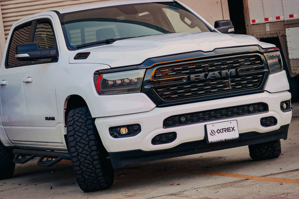 AlphaRex 2019 + Dodge Ram 1500 (No Clsc/Ltd/TRX) NOVA-Series LED Proj Headlight Alpha-Black (Converter Req.)