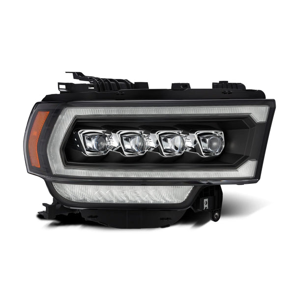 AlphaRex 2019 + Ram 2500 NOVA LED Proj Headlights Plank Style Black w/Activ Light/Seq Signal/DRL