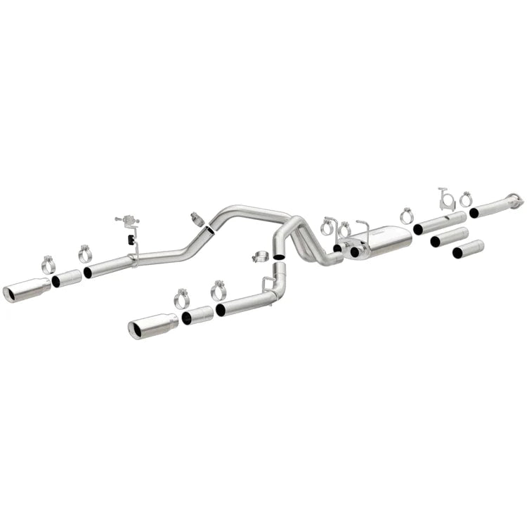 MagnaFlow Stainless Cat-Back Exhaust 2011 - 2019 Chevy Silverado / GMC Sierra 2500HD / 3500HD 6.0L Dual Split Rear Exit 4in