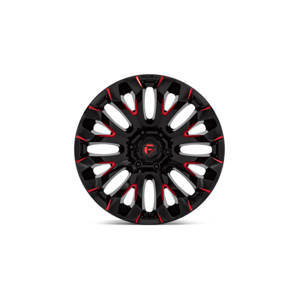 Fuel Offroad D829 QUAKE Gloss Black Milled Red Tint 20x10 -18 5x127mm 71.5mm