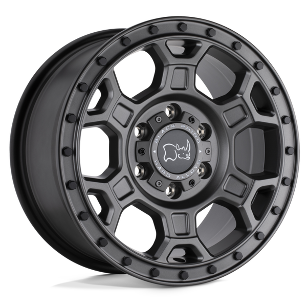 Black Rhino MIDHILL Matte Gunmetal W/ Black Bolts 18x8 +48 6x130mm 84.1mm