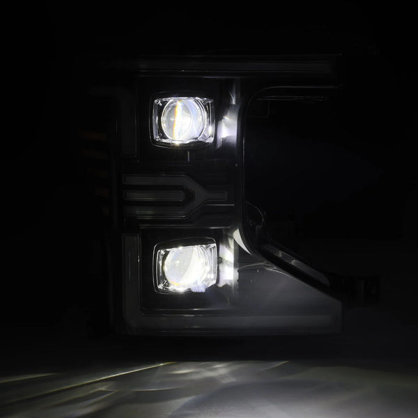 AlphaRex 2020 - 2022 Ford F-250/F350/F450/F550 SD LUXX-Series LED Proj Headlights Bk w/Acv Light SS & SBDRL