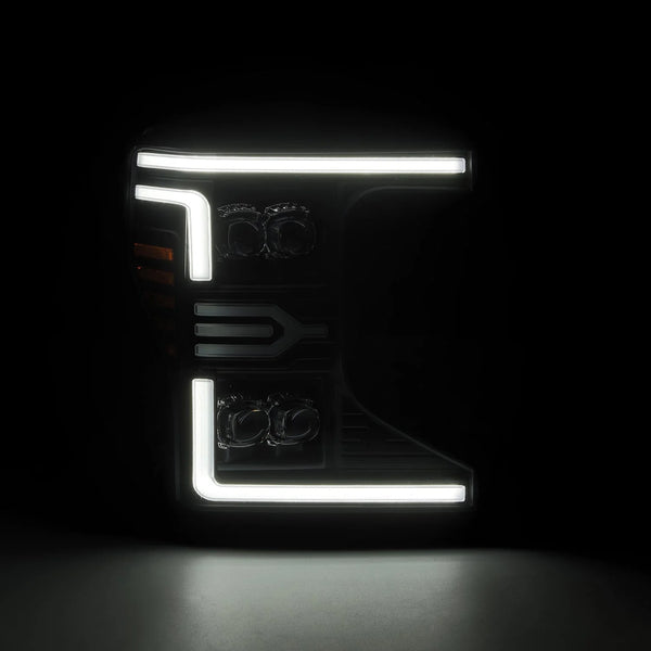 AlphaRex 2020 - 2022 Ford F-250/350/450 SD NOVA-Series LED Proj Headlights Bk w/Actv Light SeqSig & SBDRL