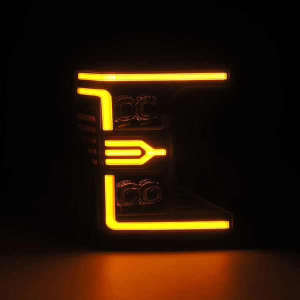 AlphaRex 2020 - 2022 Ford F-250/350/450 SD NOVA-Series LED Proj Headlights Bk w/Actv Light SeqSig & SBDRL