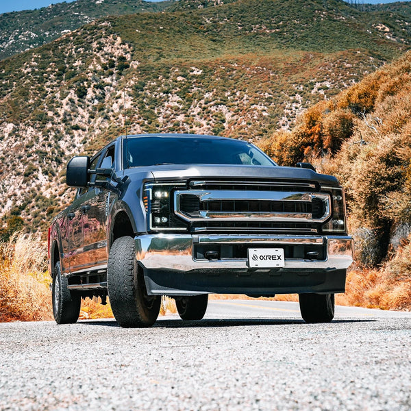 AlphaRex 2020 - 2022 Ford F-250/350/450 SD NOVA-Series LED Proj Headlights Bk w/Actv Light SeqSig & SBDRL