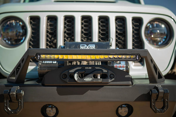 DV8 Offroad 20in Halo Elite Single Row Light Bar with Accent Light - White/Amber