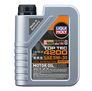 LIQUI MOLY 5L Top Tec 4200 New Generation Motor Oil SAE 5W30 ( 4 Pack )