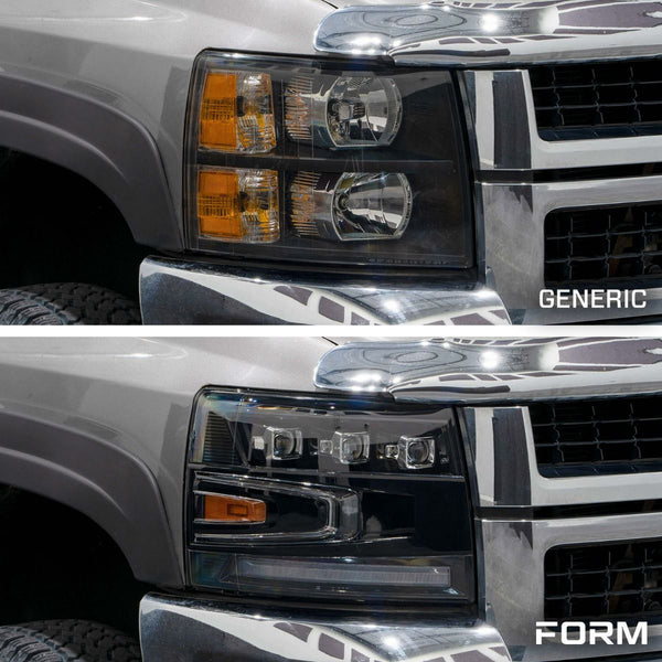 Form Lighting 2007-2013 Chevrolet Silverado LED Projector Headlights (Pair)