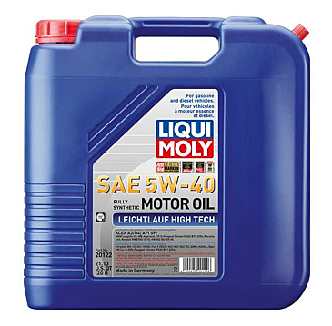 LIQUI MOLY 20L Leichtlauf (Low Friction) High Tech Motor Oil SAE 5W40