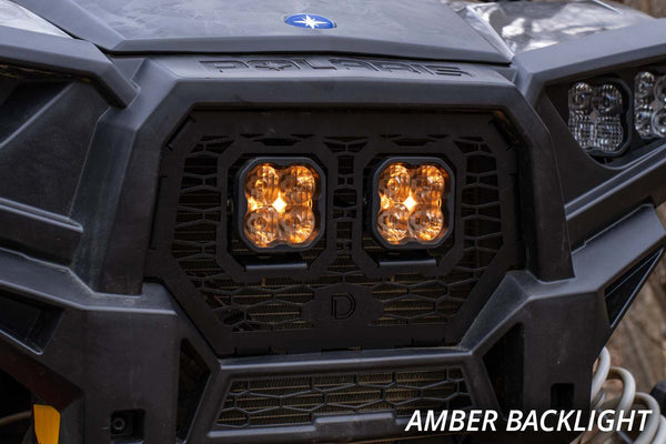 Diode Dynamics 2014 - 2018 Polaris RZR XP Stage Series LED Grille Kit - Sport Yellow Fog