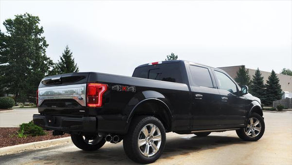Corsa 2015 - 2020 Ford F-150 2.7L 3.5L Ecoboost (Super Crew Cab) Black Sport Single Side Dual 4in Tips Catback Exhaust