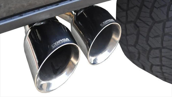 Corsa 2015 - 2020 Ford F-150 5.0L V8 (Super Crew Cab) Polished Sport Single Side Dual 4in Tips Catback Exhaust