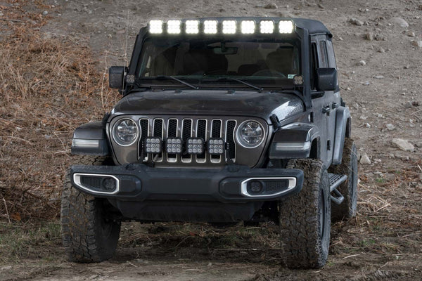Diode Dynamics Jeep JL SS5 Pro CrossLink Windshield - White Combo Lightbar Kit