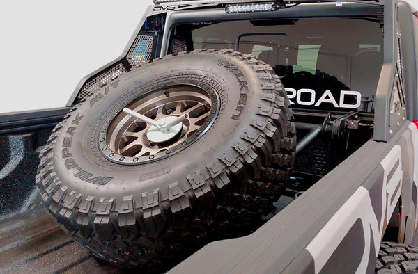 DV8 Offroad 2020+ Jeep Gladiator In-Bed Adjustable Tire Carrier