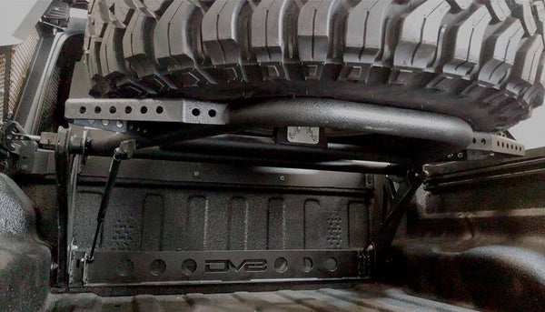 DV8 Offroad 2020+ Jeep Gladiator In-Bed Adjustable Tire Carrier