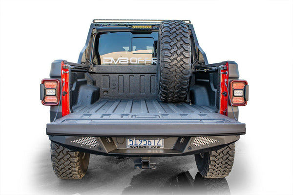 DV8 Offroad 2020+ Jeep Gladiator Universal Stand Up In-Bed Tire Carrier