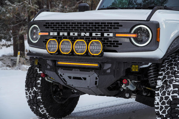 DV8 Offroad 2021 + Ford Bronco Tube Serries Front Bumper - Black Powdercoat