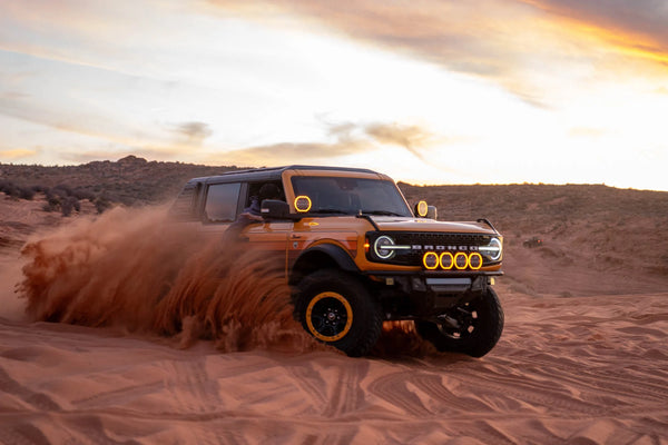 DV8 Offroad 2021 + Ford Bronco Tube Serries Front Bumper - Black Powdercoat
