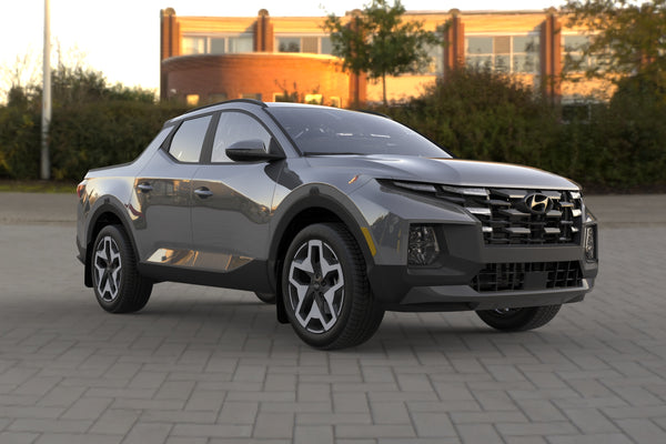 Rally Armor 2022 + Hyundai Santa Cruz Black Mud Flap w/ Grey Logo