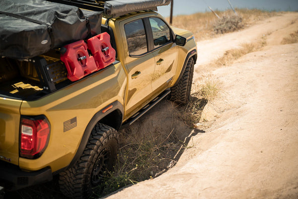 DV8 2023 + Chevy Colorado & GMC Canyon Rock Sliders - Micro Texture Black