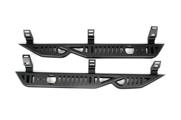 DV8 Offroad 2024 + Toyota Land Cruiser OE Plus Side Steps - Black Steel