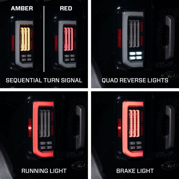 Form Lighting 2021-2025 Ford Bronco LED Tail Lights Smoked (Pair)